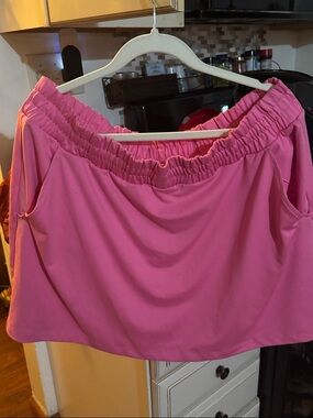 1x bubblegum pink workout skirt